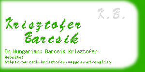 krisztofer barcsik business card